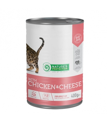 Nature's Protection Adult Cat Chicken & Cheese 400g