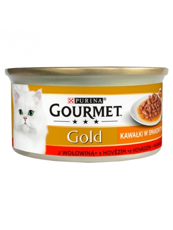 Gourmet Gold 85g kawałki w sosie z wołowiną