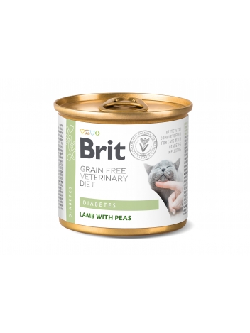 Brit Veterinary Diets Cat GF Diabetes Lamb & Pea 200g