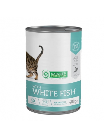 Nature's Protection Adult Cat Sensitive Digestion White Fish 400g