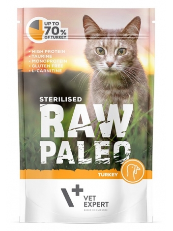 Raw Paleo Cat Sterilised Turkey 100g