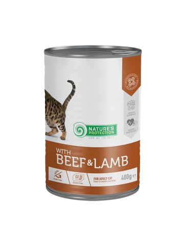 Nature's Protection Adult Cat Beef & Lamb 400g