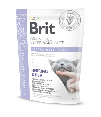 Brit Veterinary Diets Cat GF Gastrointestinal Herring & Pea 400g