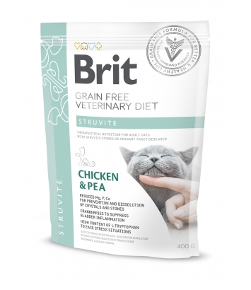 Brit Veterinary Diets Cat GF Struvite Chicken & Pea 400g