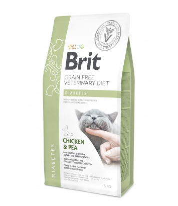 Brit Veterinary Diets Cat GF Diabetes Chicken & Pea 5kg