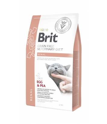 Brit Veterinary Diets Cat GF Renal Egg & Pea 2kg