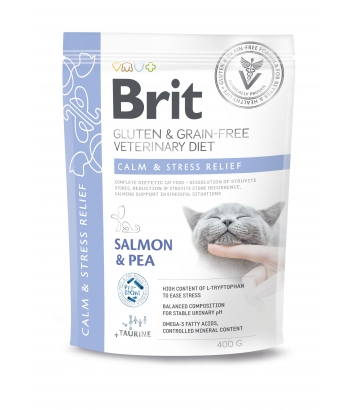 Brit Veterinary Diets Cat GF Calm & Stress Relief 400g