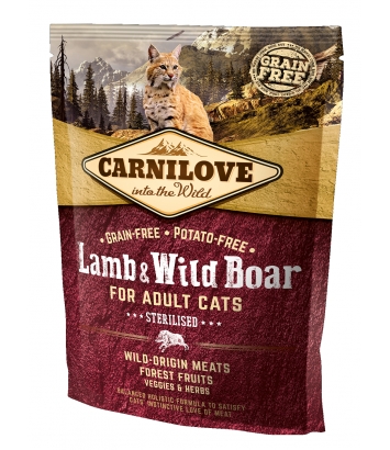 Carnilove Cat Lamb & Wild Boar Sterilised - 0,4kg