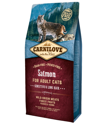 Carnilove Cat Salmon Sensitive & Long Hair - 6kg