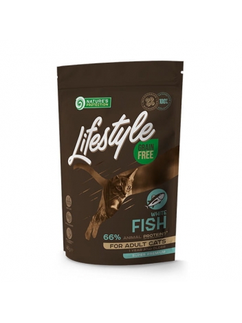 Nature's Protection Lifestyle GF Adult Cat White Fish 400g