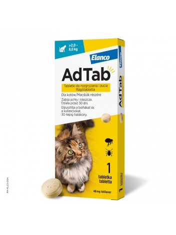 AdTab tabletka na kleszcze i pchły dla kota (>2-8kg)