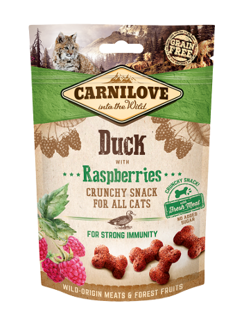 Carnilove Crunchy Duck with raspberries 50g