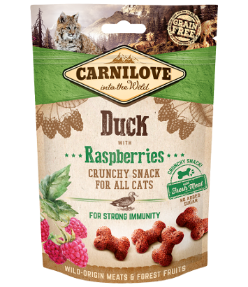 Carnilove Crunchy Duck with raspberries 50g
