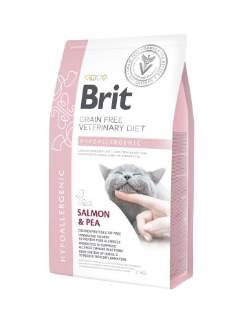 Brit Veterinary Diets Cat GF Hypoallergenic Salmon & Pea 2kg