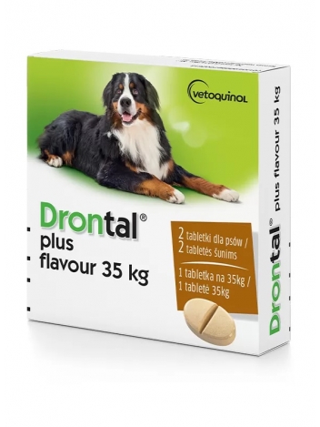 Drontal Plus Flavour 35kg - 2 tabletki dla psów