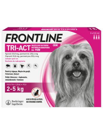 Frontline Krople TRI-ACT dla psów (2-5kg)