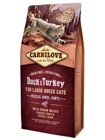 Carnilove Cat Large Breed Duck & Turkey - 6kg