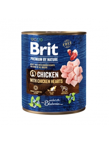 Brit Premium by Nature Adult Chicken & Hearts 800g