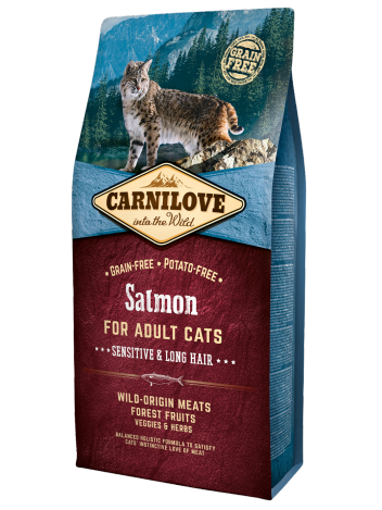 Carnilove Cat Salmon Sensitive & Long Hair - 6kg