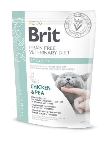 Brit Veterinary Diets Cat GF Struvite Chicken & Pea 400g