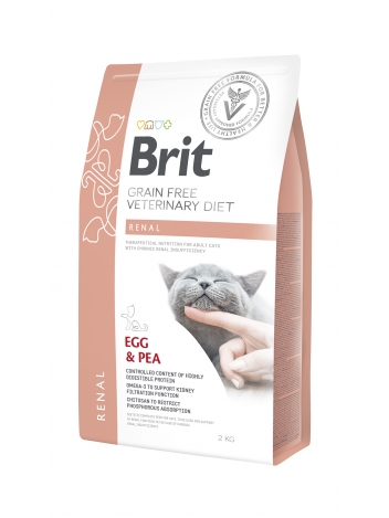 Brit Veterinary Diets Cat GF Renal Egg & Pea 2kg