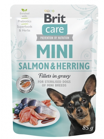 Brit Care Mini Adult Sterilised Salmon & Herring 85g