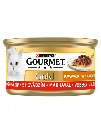 Gourmet Gold 85g kawałki w sosie z wołowiną