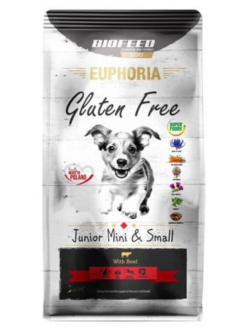 Euphoria Gluten Free Junior Mini & Small z wołowiną 2kg