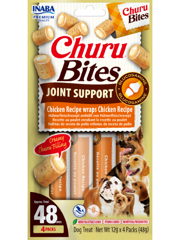 Inaba Dog Churu Bites Joint Support Chicken 4x12g