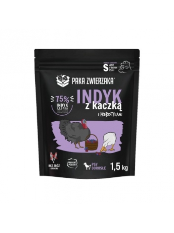 Paka Zwierzaka Indyk z kaczką S 1,5kg