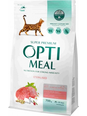 OptiMeal Sterilised Cat Beef 700g