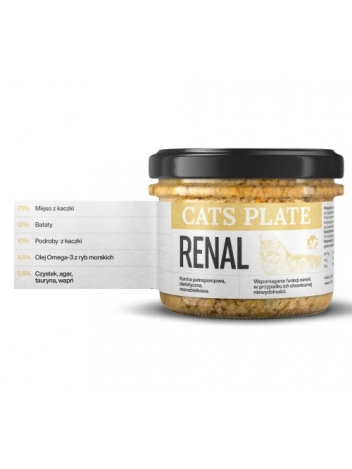 Cats Plate Vet Renal z kaczką 180g