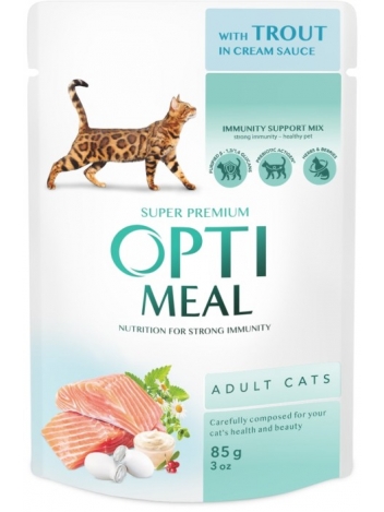Optimeal Adult Cat Trout 85g
