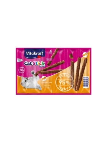 Vitakraft Cat-Stick Mini - indyk + jagnięcina - 6 sztuk