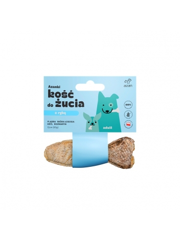 Azanki Kość do żucia Adult z flądrą 12cm