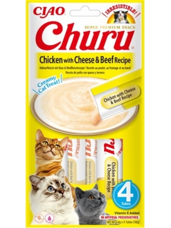 Churu Cat Chicken with cheese with beef  4x14g
