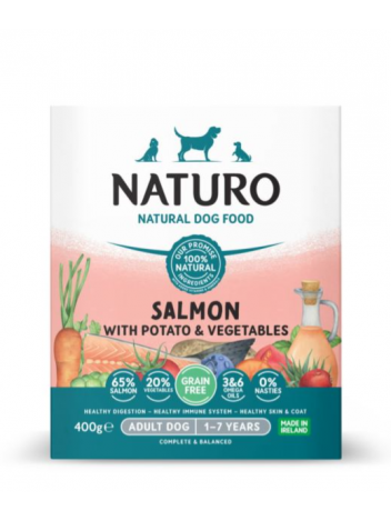 Naturo Grain Free łosoś z ziemniakami i warzywami 400g