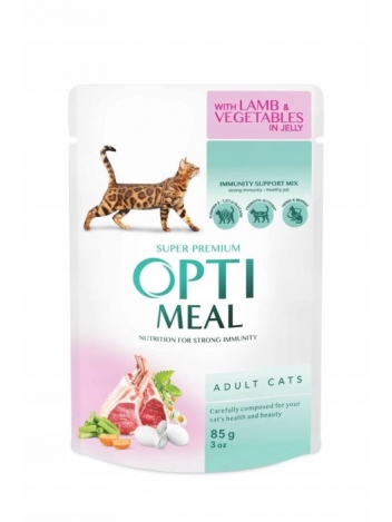 Optimeal Adult Cat Lamb 85g