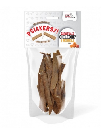 Psiakersy Cielęcina z morelą 100g