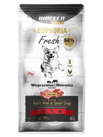 Euphoria Fresh Adult XS/S Wieprzowina i wołowina 2kg