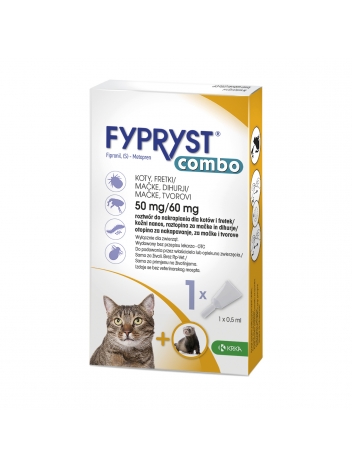 Fypryst Combo roztwór do nakrapiania dla kotów i fretek