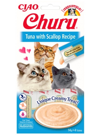 Churu Cat Tuna with Scallop 4x14g