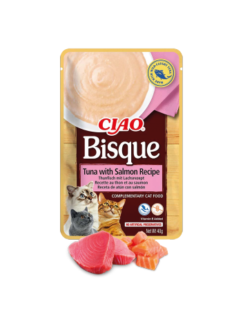 Inaba Ciao Bisque Tuna with salmon Recipe 40g