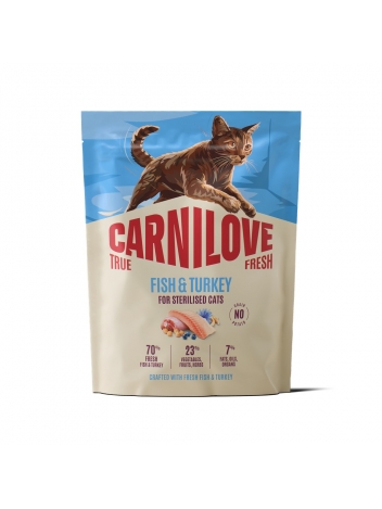 Carnilove Cat 400g True Fresh Adult Sterylised Fish, Turkey