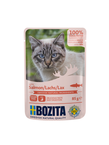Bozita kawałeczki w sosie z łososiem 85g