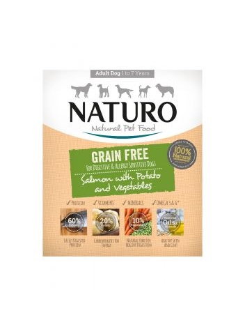 Naturo Grain Free łosoś z ziemniakami i warzywami 400g