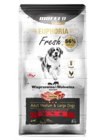 Euphoria Fresh Adult M/L Wieprzowina i wołowina 2kg