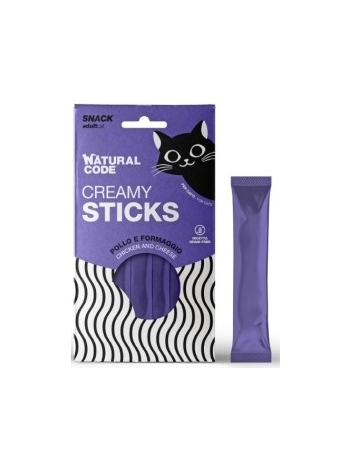 Natural Code Snack Creamy Sticks Chicken and cheese 4x14g