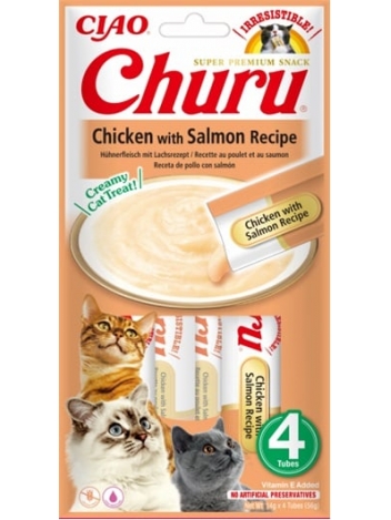 Churu Cat Chicken with Salmon  4x14g