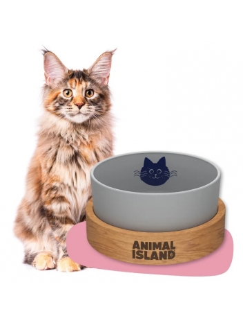 Animal Island miska dla kota 0,9ml Cool Gray